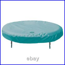 CleverSpa 7959 Inyo 4 Person Inflatable Round Hot Tub with 110 Air Jets, Teal