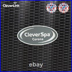 CleverSpa 8120 Corona 73in 6 Person Inflatable Hot Tub Spa with Cleverlink App