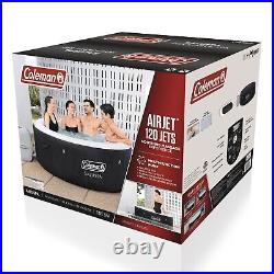 Coleman 71 x 26 Portable Inflatable Spa 4-Person Hot Tub Black