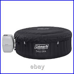 Coleman 71 x 26 Portable Inflatable Spa 4-Person Hot Tub Black