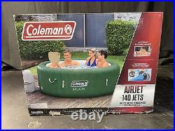Coleman 90363E SaluSpa Inflatable Portable Hot Tub Green New Open Box