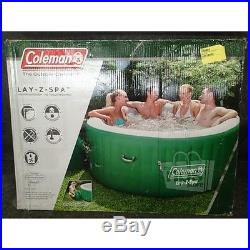 Coleman LAY-Z-SPA Indoor/Outdoor Inflatable Hot Tub, Green, 4-6 Adults, 120V