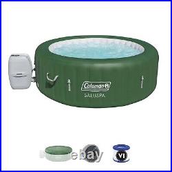 Coleman Palm Springs Airjet Inflatable Hot Tub Spa 4-6 Person, Green