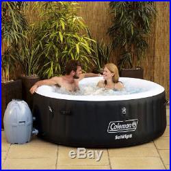 Coleman SaluSpa 4 Person Inflatable Outdoor Spa Hot Tub + 12 Cartridge Refills