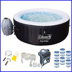 Coleman SaluSpa 4-Person Inflatable Spa Hot Tub with Accessories & Cleaning Kit