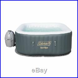 Coleman SaluSpa 4 Person Portable Inflatable AirJet Spa Hot Tub & Drink Holder