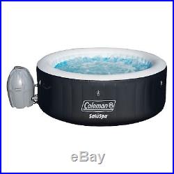 Coleman SaluSpa 4 Person Portable Inflatable Outdoor Spa Hot Tub, Black