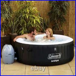 Coleman SaluSpa 4 Person Portable Inflatable Spa Hot Tub, Black (For Parts)