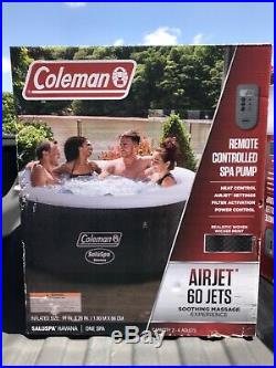 Coleman SaluSpa 4 Person Round Portable Inflatable Outdoor Hot Tub Spa 71 x 26