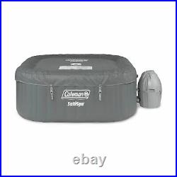 Coleman SaluSpa 4 Person Square Portable Inflatable Hot Tub & 6-Pack of Filters