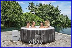 Coleman SaluSpa Bahamas Inflatable Hot Tub 60 Jets 4 Person! Natural Wood Print