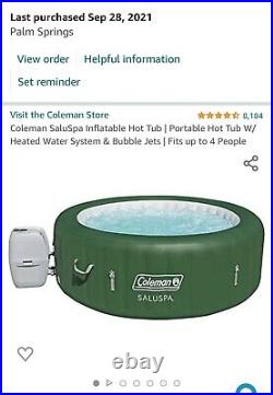 Coleman SaluSpa Hot Tub 90363E Used Only Once