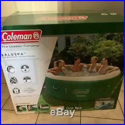 Coleman SaluSpa Inflatable Hot Tub Spa 2020 Green & White 77 x 28 SHIP FAST