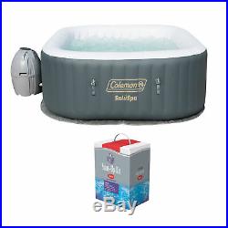 Coleman SaluSpa Inflatable Jacuzzi Hot Tub Spa with Chlorine Spa Sanitizer Kit