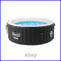 Coleman SaluSpa Portable 4 Person Outdoor Inflatable Hot Tub Spa with Pump, Black