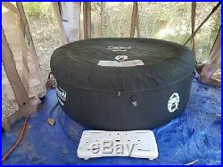 Coleman SaluSpa Portable 4 Person Outdoor Inflatable Hot Tub Spa with Pump, Black