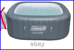 Coleman SaluSpa Square 6 Person Inflatable Outdoor Hot Tub Spa, Gray TUB ONLY