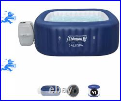 Coleman Saluspa 4 Person Portable Inflatable Outdoor Hot Tub Spa Blue
