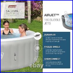 Coleman Tahiti Plus AirJet 85'' Inflatable Hot Tub Spa Gray (5-7 Person)
