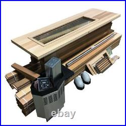 DIY Sauna Kit 8' x 8' Complete Sauna Room Package 9 Kw Electric Heater