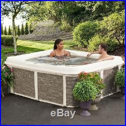 Everlast Spa Adirondack 30-Jet Hot Tub, 5 seats including a lounger, Glace White
