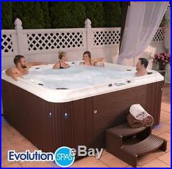 Evolution Spas Hilton 120-jet, 6-person Mahogany Lounger, NEW SHIPS FROM FACTORY