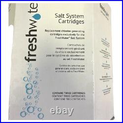 FreshWater Salt System Cartridges 3 Count New / SEALED