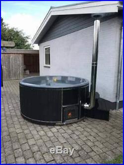 Glass Fiber Tub With Integrated Wooden Fired Heater