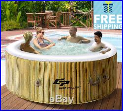 Goplus 4 Person Inflatable Hot Tub Jets Bubble Massage Spa Water capacity210gal