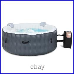 Goplus 4 Person Inflatable Hot Tub Spa Indoor & Outdoor Portable Round Hot Tub