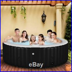 Goplus Portable Inflatable Bubble Massage Spa Hot Tub 6 Person Relaxing Outdoor