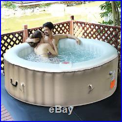 Goplus Portable Inflatable Bubble Massage Spa Hot Tub 6 Person Relaxing Outdoor