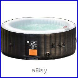 Heated Bubble Hot Tub Inflatable 4 Person Portable Home Massage SPA Pool Black
