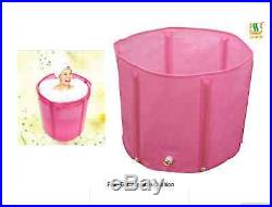 High Quality Portable Foldable Bathtub Bath Hot Tub Bathroom Pink Outdoor Adult