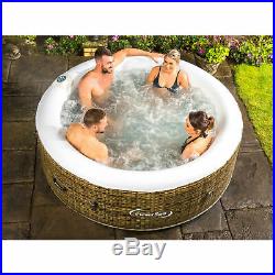 Hot Tub 4 Seater Inflatable Spa Massaging SWIMMING pool garden outdoor patio new