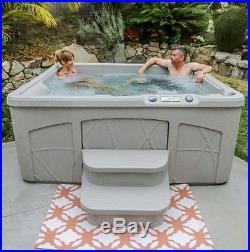 Hot Tub Digital Spa With LED Color Light Multi Jet Cover Jacuzzi Therapy Steel