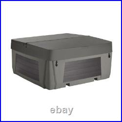Hot Tub Gray 5 Person 60 Jet Outdoor Spa Waterfall LED Light Digital Panel