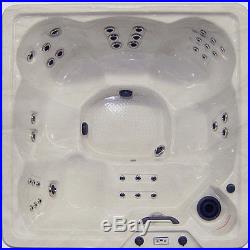Hot Tub Jacuzzi Outdoor Spa Jet 6 Person Bubble Heated Massage Therapy White