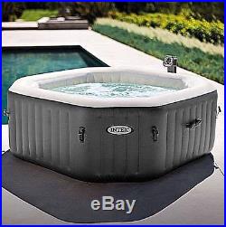 Hot Tub Spa 120 Bubble Jets 4 Person Octagonal Pool Hard Water Treatment