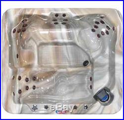 Hot Tub Spa 5 Person 30 Jets Lights Heated Bubble Massage Outdoor LED Lounger