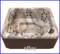 Hot Tub Spa 5 Person 30 Jets Lights Heated Bubble Massage Outdoor LED Lounger