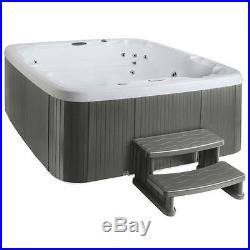 Hot Tub Spa 6 Person Relaxing Waterfall LED Lights Locking Cover Ozonator New