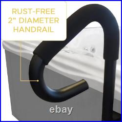 Hot Tub Spa Handrail with Skirt Mount System Black