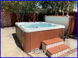 Hot Tub Spa Jacuzzi 6 Person, Includes Steps, Chemicals, Extra fast water pump