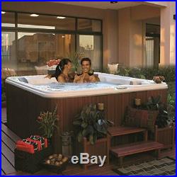 Hot Tub Spa Jacuzzi 6 Person, Includes Steps, Chemicals, Extra fast water pump