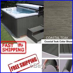 Hot Tub Spa Jacuzzi Inflatable Hottub Heated Bubble Cabinet Kit Outdoor Gray