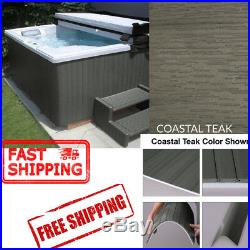 Hot Tub Spa Jacuzzi Inflatable Hottub Heated Bubble Cabinet Kit Outdoor Gray