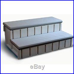 Hot Tub Steps Storage Gray Compartment For Drinks Towels Spa Accessories G