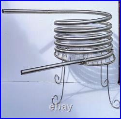 Hot tub heater coil & stand stainless steel outdoor water heater