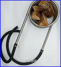 Hot tub heater coil with 2 x 100cm of high temperature hose stainless steel